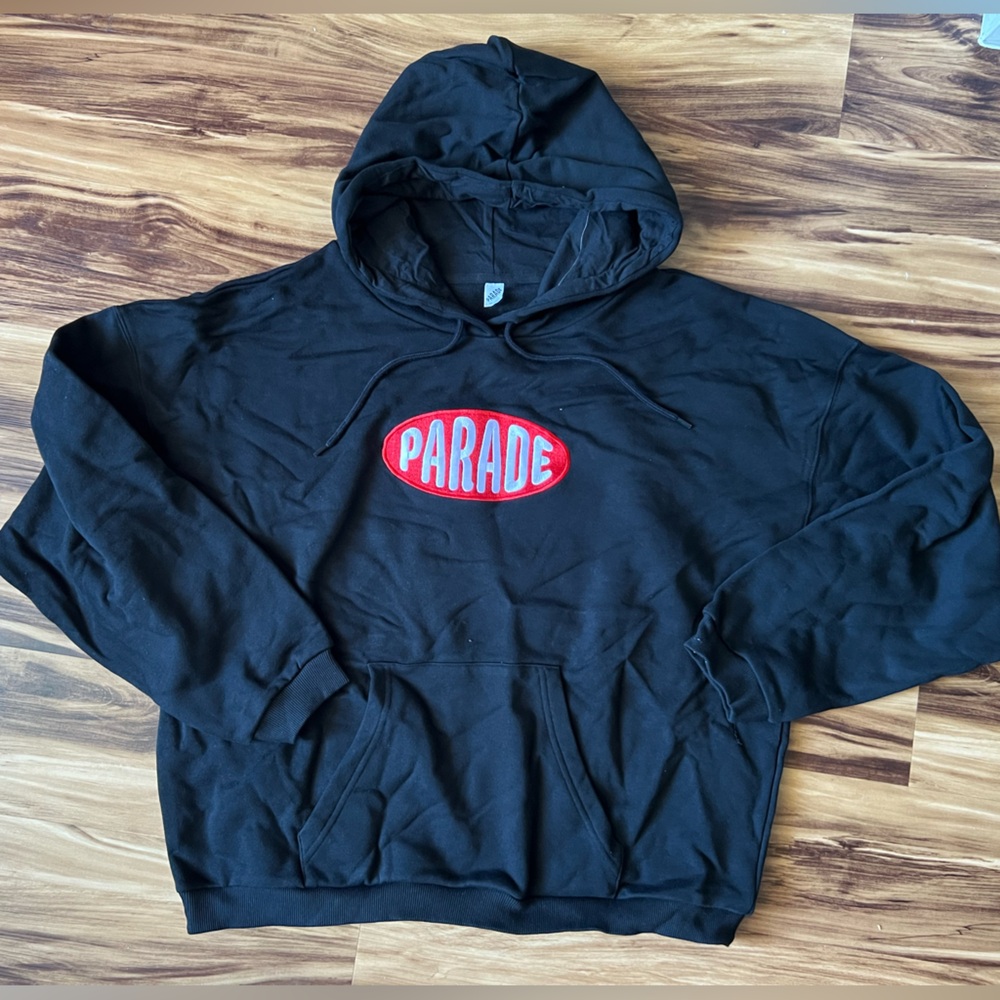 PARADE Embroidered Hoodie Black Size L